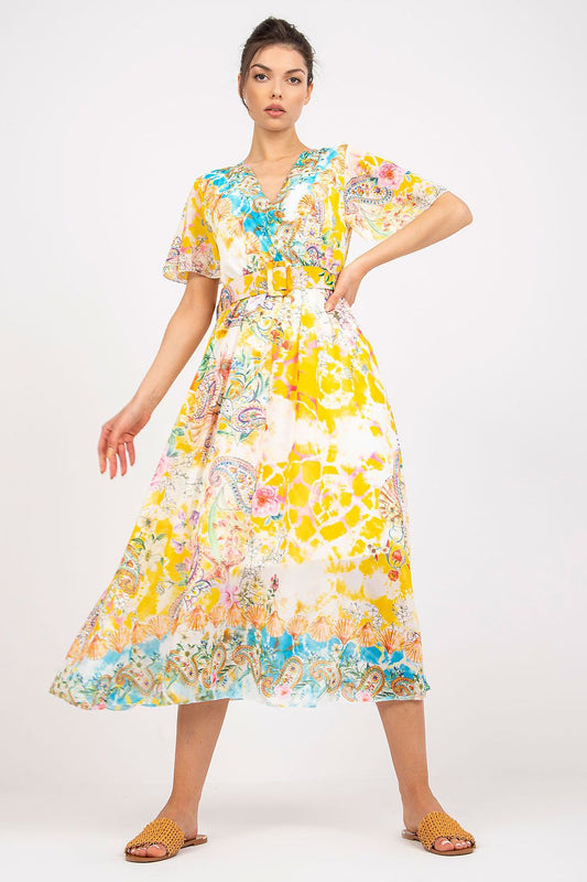 Yellow Spring Dress by Italy Moda