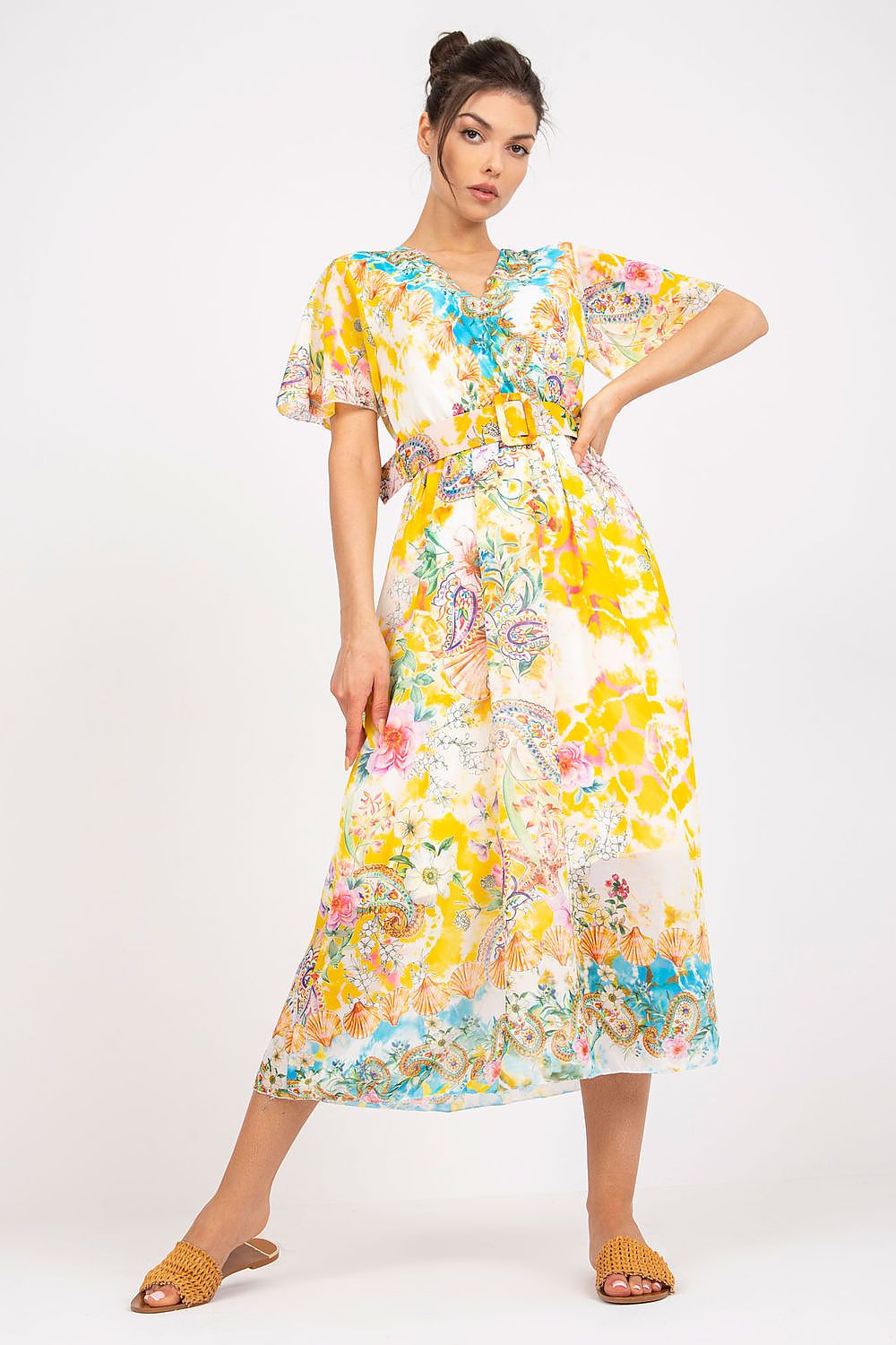Yellow Spring Dress by Italy Moda