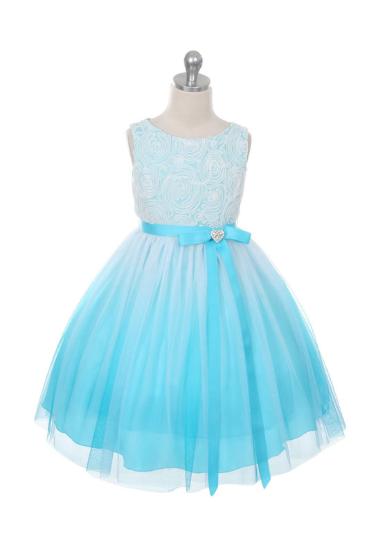 Aqua Ombre Birthday Girl Dress