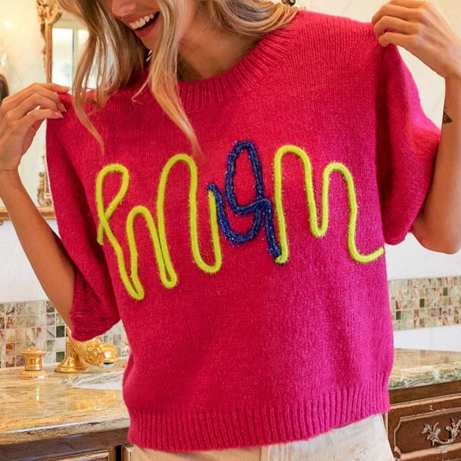 MOM Contrast Sweater