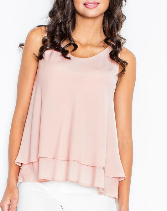Pink Sleeveless Blouse by Figl