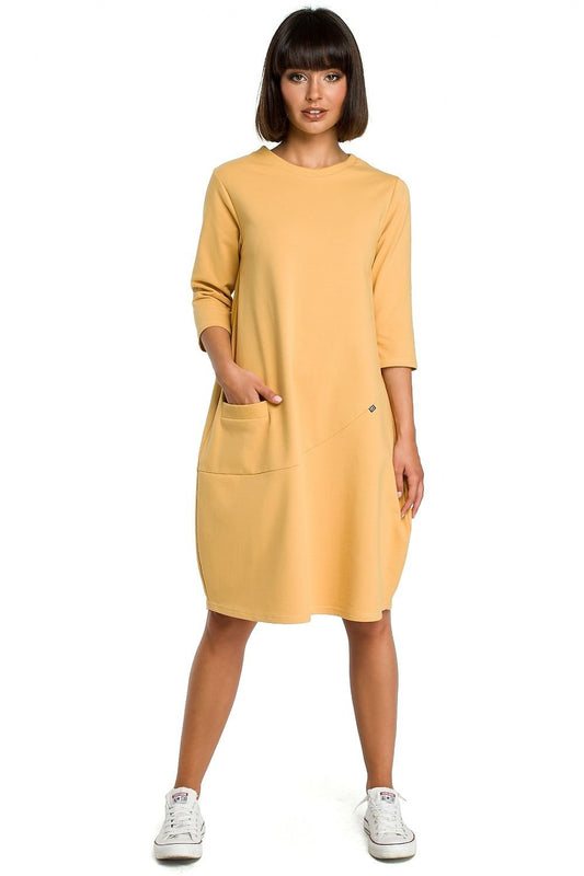 Yellow Cotton Dress by BeWear
